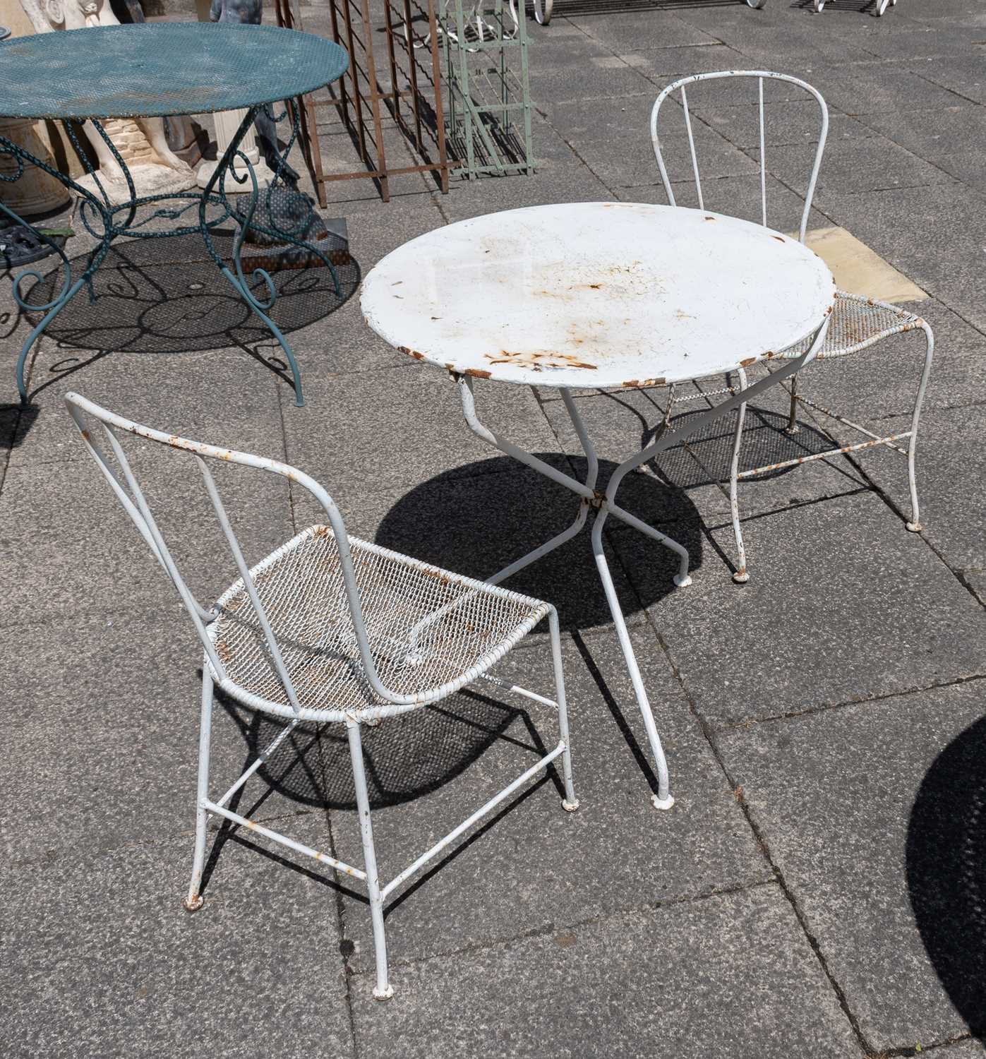 Lot 1250 - Two Early 19th Century Pained Metal Chairs and...