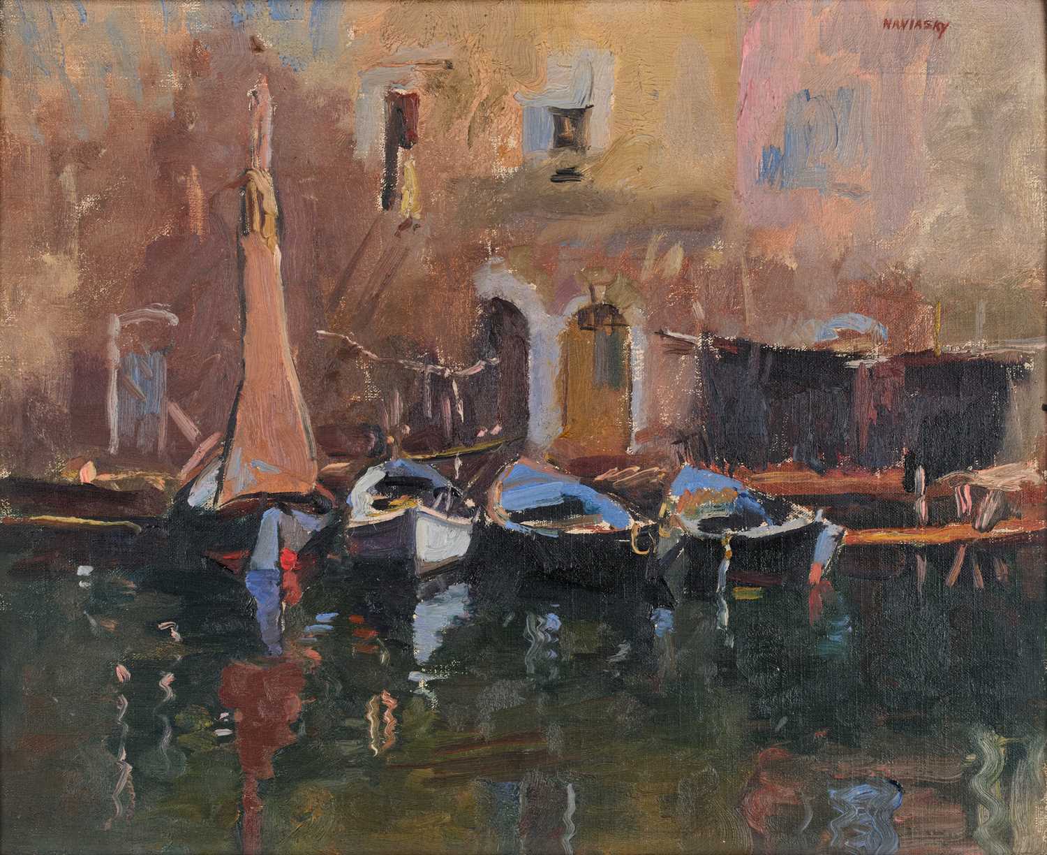 Lot 1007 - Philip Naviasky (1894-1983) "Boats Martignes"...