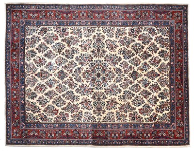 Lot 177 - Saroukh Carpet West Iran, Circa 1970 The ivory...