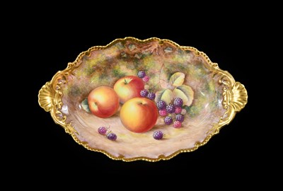 Lot 329 - A Royal Worcester Porcelain Dish, by Harry...