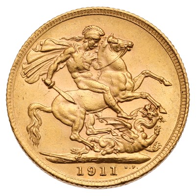 Lot 335 - George V, Sovereign 1911; extremely fine