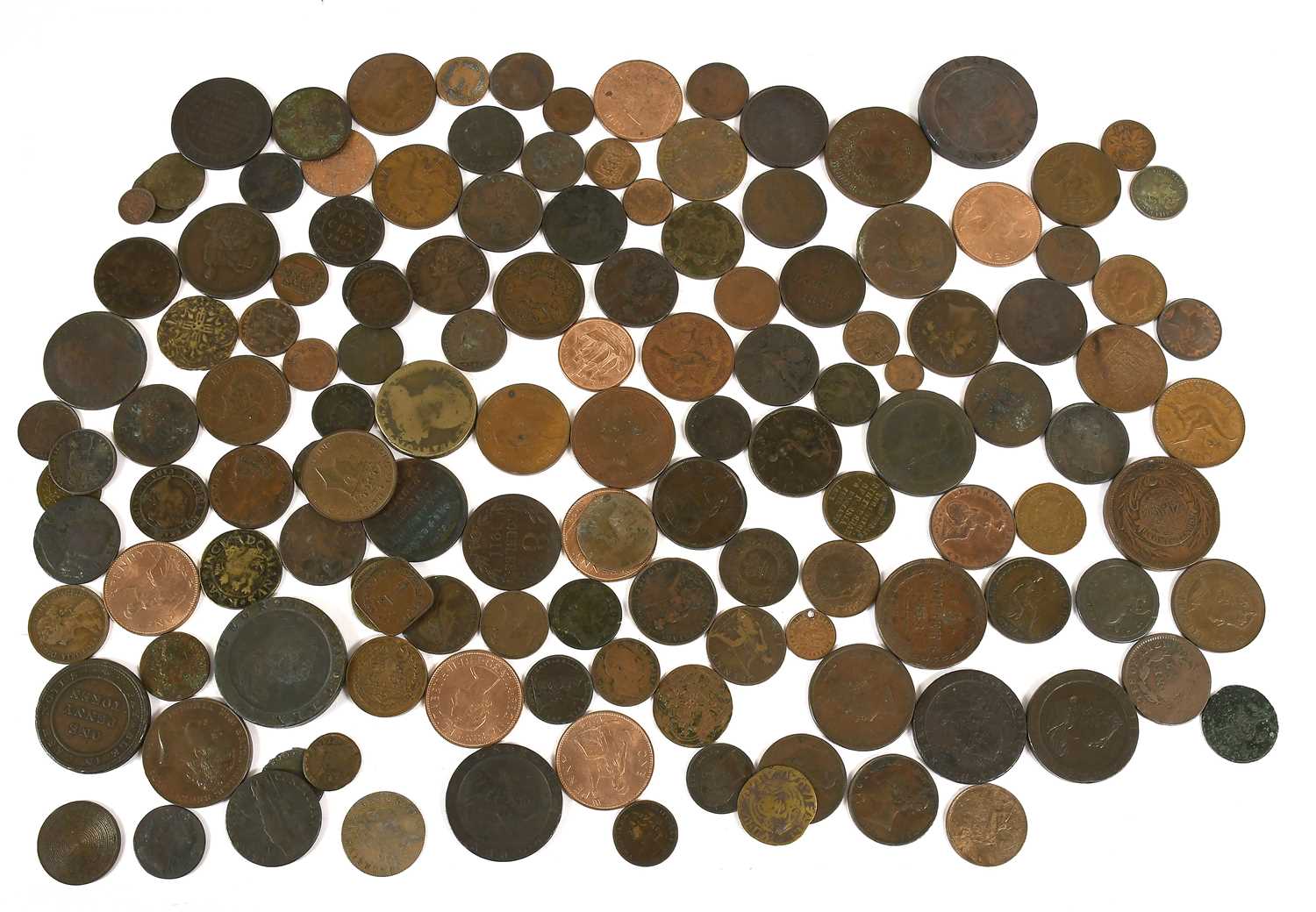 Lot 248 - Assorted UK and World Copper Coinage; approx....