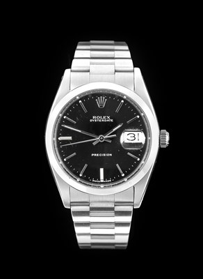 Lot 2256 - Rolex: A Stainless Steel Calendar Centre...