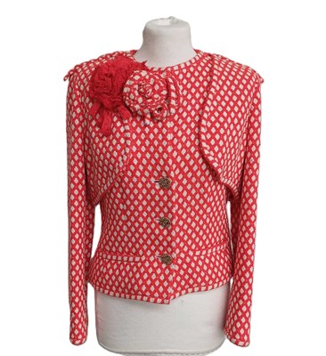 Lot 1027 - A Chanel Tailored Jacket in bamboo, cotton and...