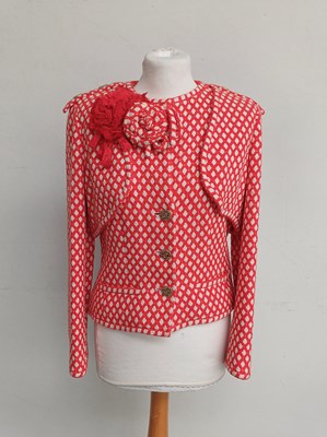 Lot 1027 - A Chanel Tailored Jacket in bamboo, cotton and...