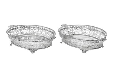 Lot 2222 - A Pair of George V Silver Baskets