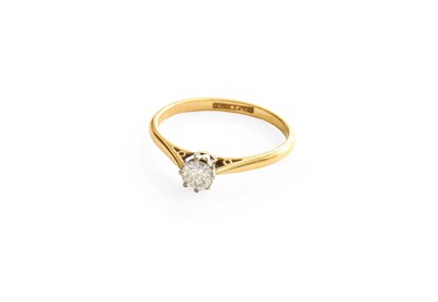 Lot 223 - A Diamond Solitaire Ring, the round brilliant...