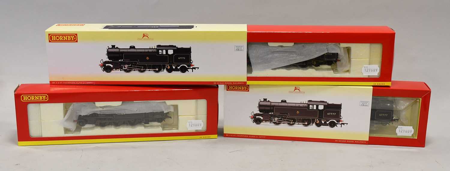 Lot 3225 - Hornby (China) OO Gauge Three Thompson L1 2-6-4T Locomotives