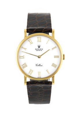 Lot 2295 - Rolex: An 18 Carat Gold Wristwatch, signed...