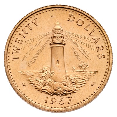 Lot 406 - The Bahamas, Twenty Dollars 1967, struck to...