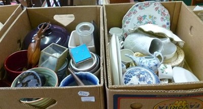 Lot 698 - Seven boxes of household china and glass