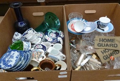 Lot 704 - A collection of decorative ceramics and glass including tea services, Royal commemoratives,...