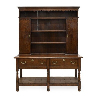Lot 432 - A George II Oak, Mahogany-Crossbanded and...