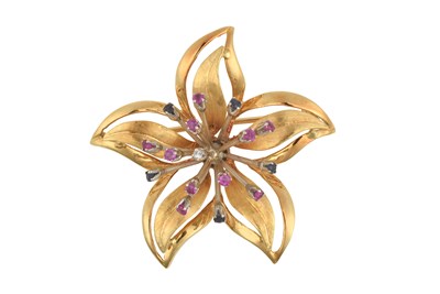 Lot 2318 - An 18 Carat Gold Sapphire, Ruby and Diamond...
