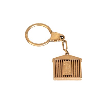 Lot 627 - A 9 Carat Gold Keyring, in the form of a Rolls-...