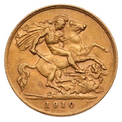 Lot 333 - Edward VII, Half Sovereign 1910; near very fine