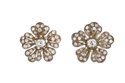 Lot 2148 - A Pair of Mid 19th Century Diamond Earrings of...