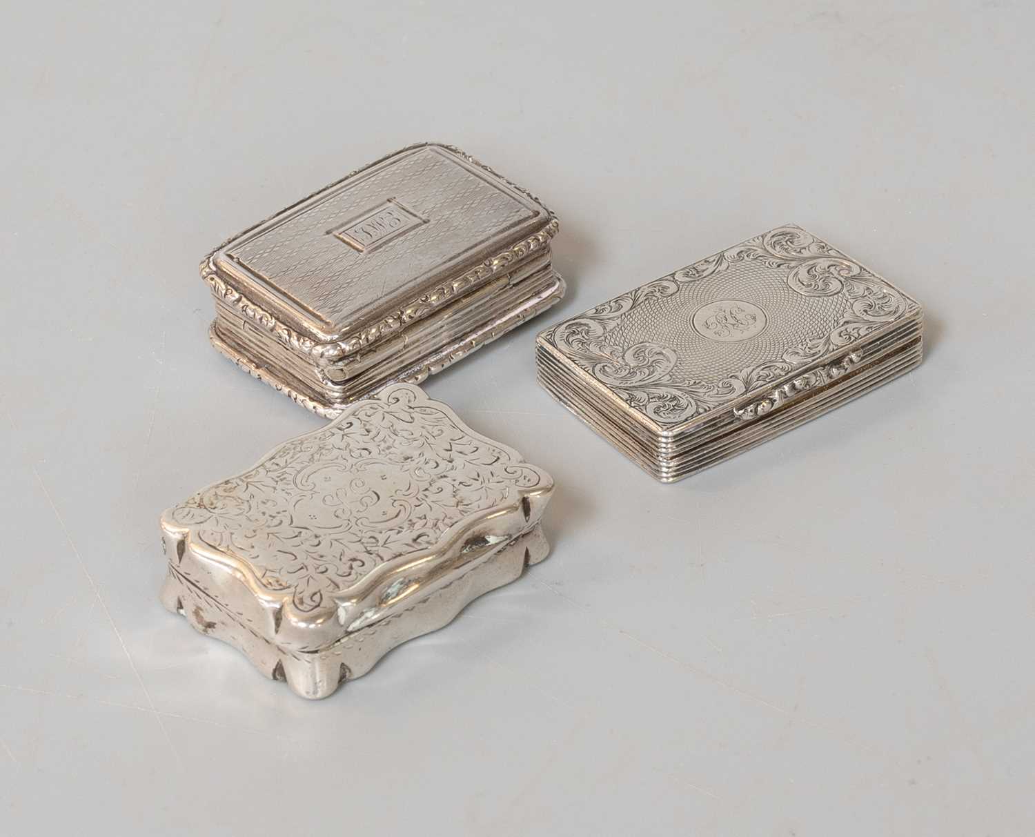 Lot 96 - Three William IV or Victorian Silver...