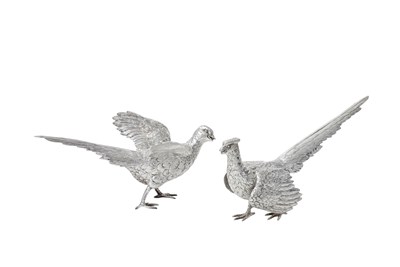 Lot 2184 - A Pair of Elizabeth II Silver Model Pheasants