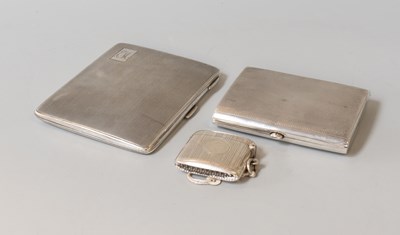 Lot 119 - Two Silver Cigarette-Cases and a Vesta-Case,...