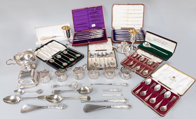 Lot 157 - A Collection of Assorted Silver and Silver...