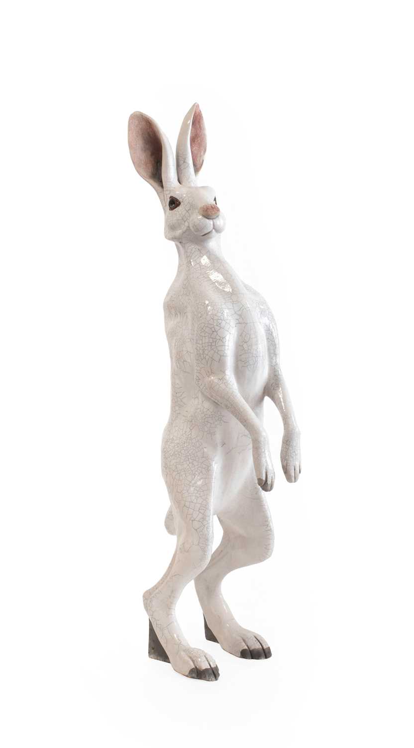 Lot 544 - A John Hine Pottery Raku Hare,...