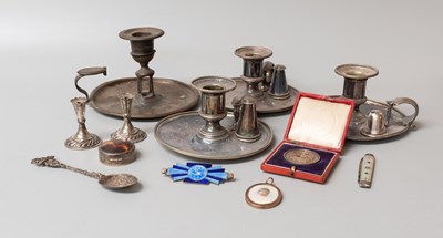 Lot 168 - A Collection of Assorted Silver and Silver...