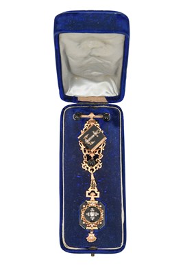 Lot 2122 - A Black Onyx, Diamond and Split Pearl Pocket...