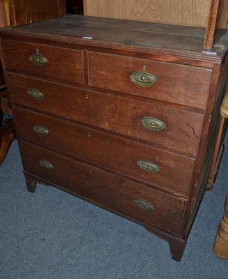 Lot 738 - Oak four height chest of drawers