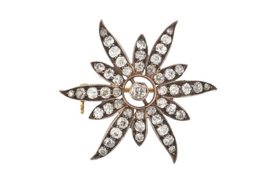 Lot 2103 - A Diamond Brooch, circa 1900 of stylised...