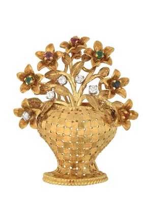 Lot 2038 - A Multi-Gem Set Giardinetti 'Dearest' Brooch...