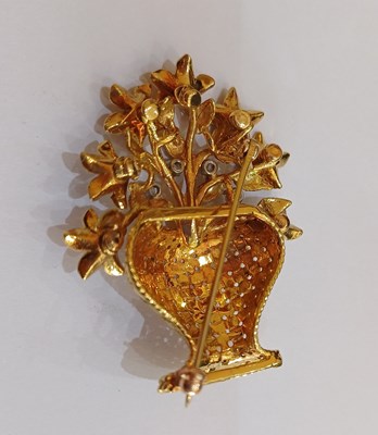 Lot 2038 - A Multi-Gem Set Giardinetti 'Dearest' Brooch...