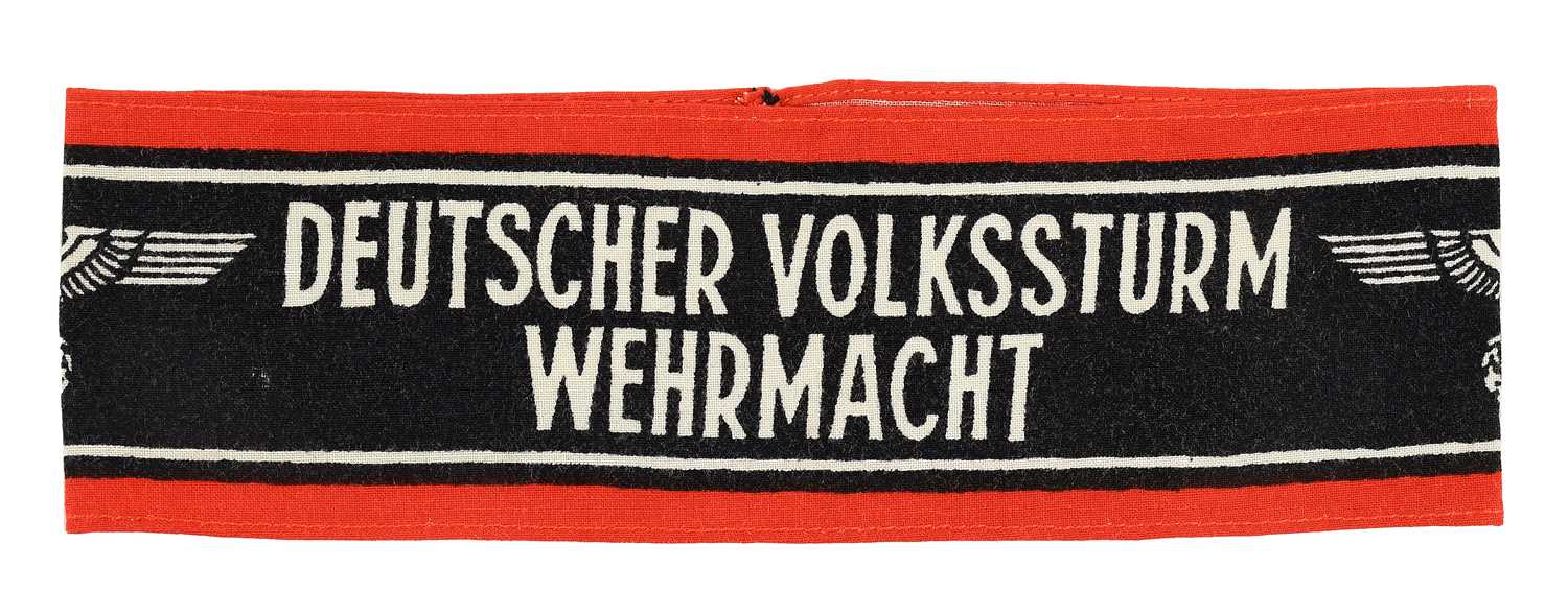Lot 312 - A Second World War German Volkssturm Armband,...