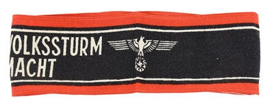 Lot 312 - A Second World War German Volkssturm Armband,...