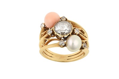 Lot 2136 - An Early 20th Century Pearl and Diamond Ring...
