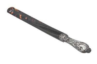 Lot 2170 - A Victorian Silver-Mounted Tortoiseshell Page-Turner or Letter-Opener