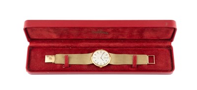Lot 2273 - Omega: A 9 Carat Gold Wristwatch, signed Omega,...