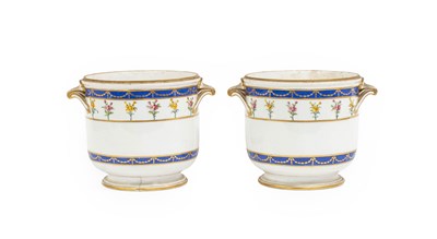 Lot 54 - A Pair of Sèvres Porcelain Bottle Coolers...