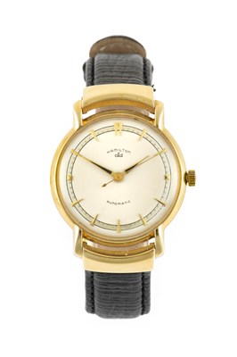 Lot 2241 - Hamilton: A 14 Carat Gold Automatic Centre...