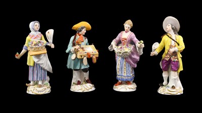 Lot 353 - A Set of Four Meissen Porcelain “Cris de...