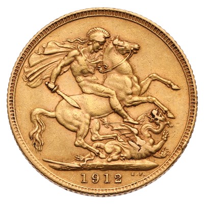Lot 337 - George V, Sovereign 1912; scratch to neck...