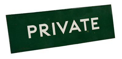Lot 787 - BR(S) Private Enamel Sign