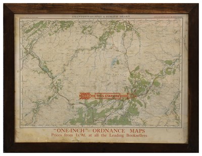 Lot 790 - L&NER Grantown-On-Spey Station Display Map