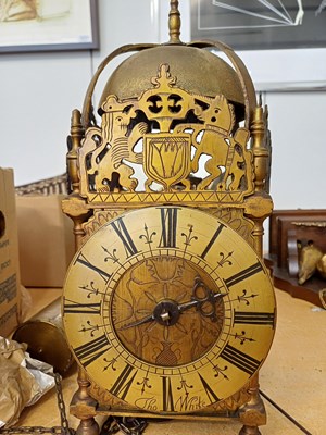 Lot 1508 - A Late 17th Century Style Brass Lantern Clock,...