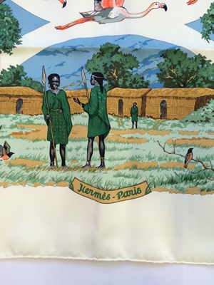 Lot 1043 - Hermès Silk Scarf, Tanzanie Designed by Robert...