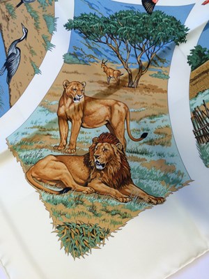 Lot 1043 - Hermès Silk Scarf, Tanzanie Designed by Robert...