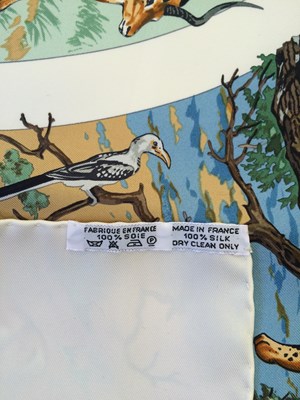 Lot 1043 - Hermès Silk Scarf, Tanzanie Designed by Robert...