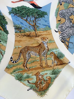 Lot 1043 - Hermès Silk Scarf, Tanzanie Designed by Robert...