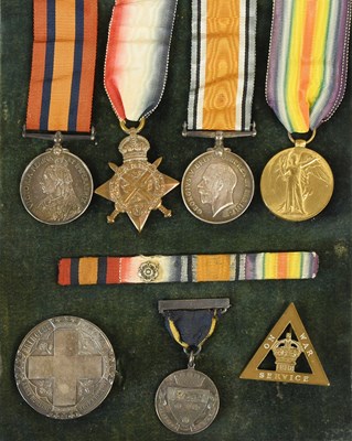 Lot 9 - A Rare Boer War/First World War Group of...