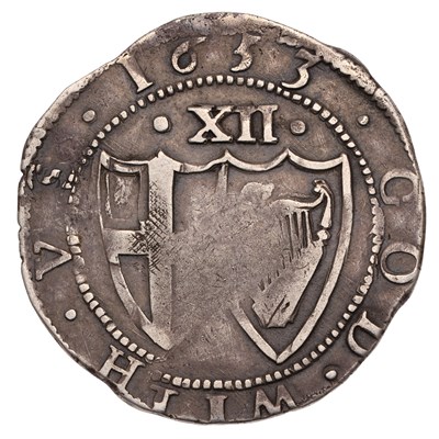 Lot 74 - Commonwealth, Shilling 1653, mm. sun on...